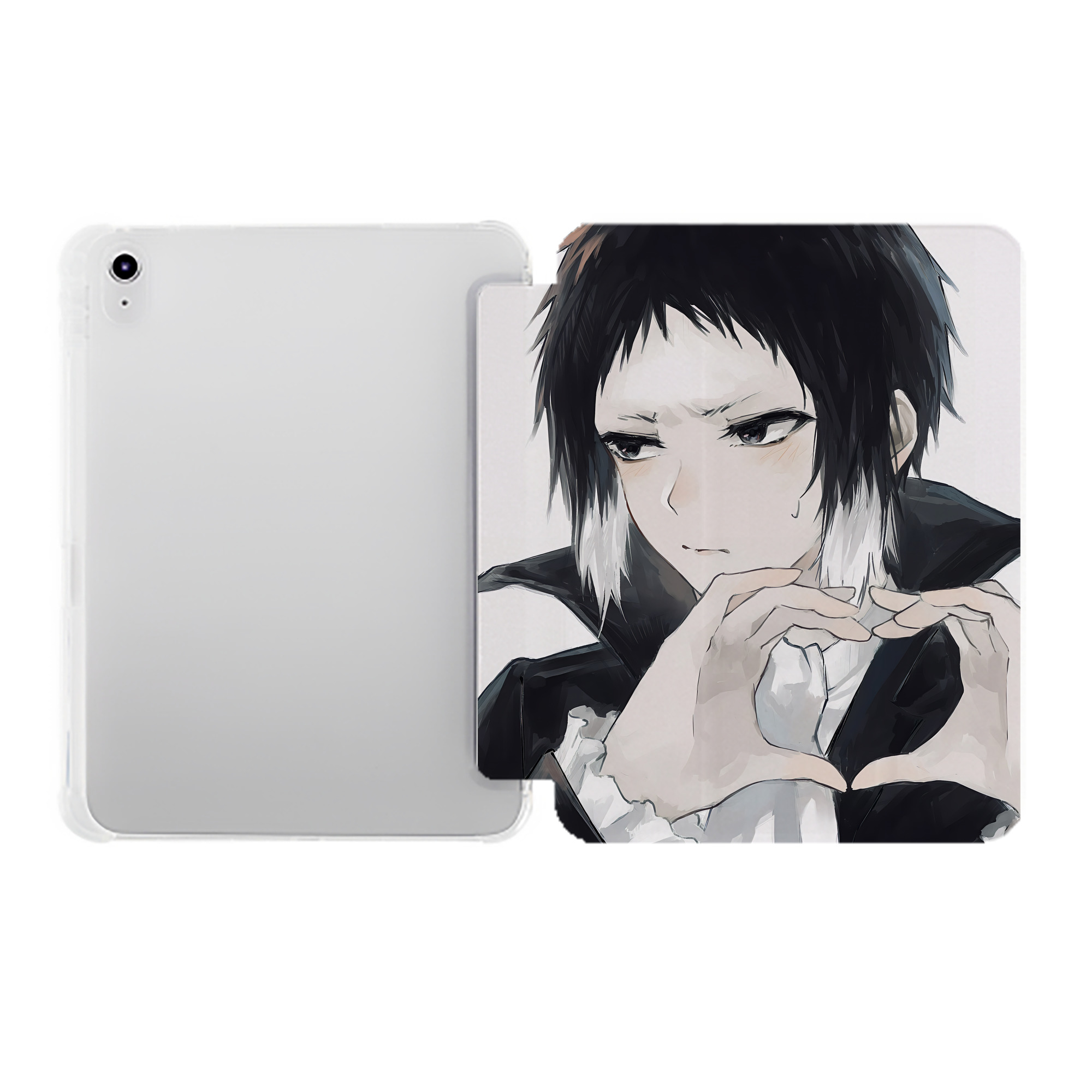 （画像用） 文豪ストレイドッグス Bungo Stray Dogs IPad ケース ペン収納付き 三つ折りスタンド PUレザー×シリコン 対応機種9.5/10.5/10.9インチ
